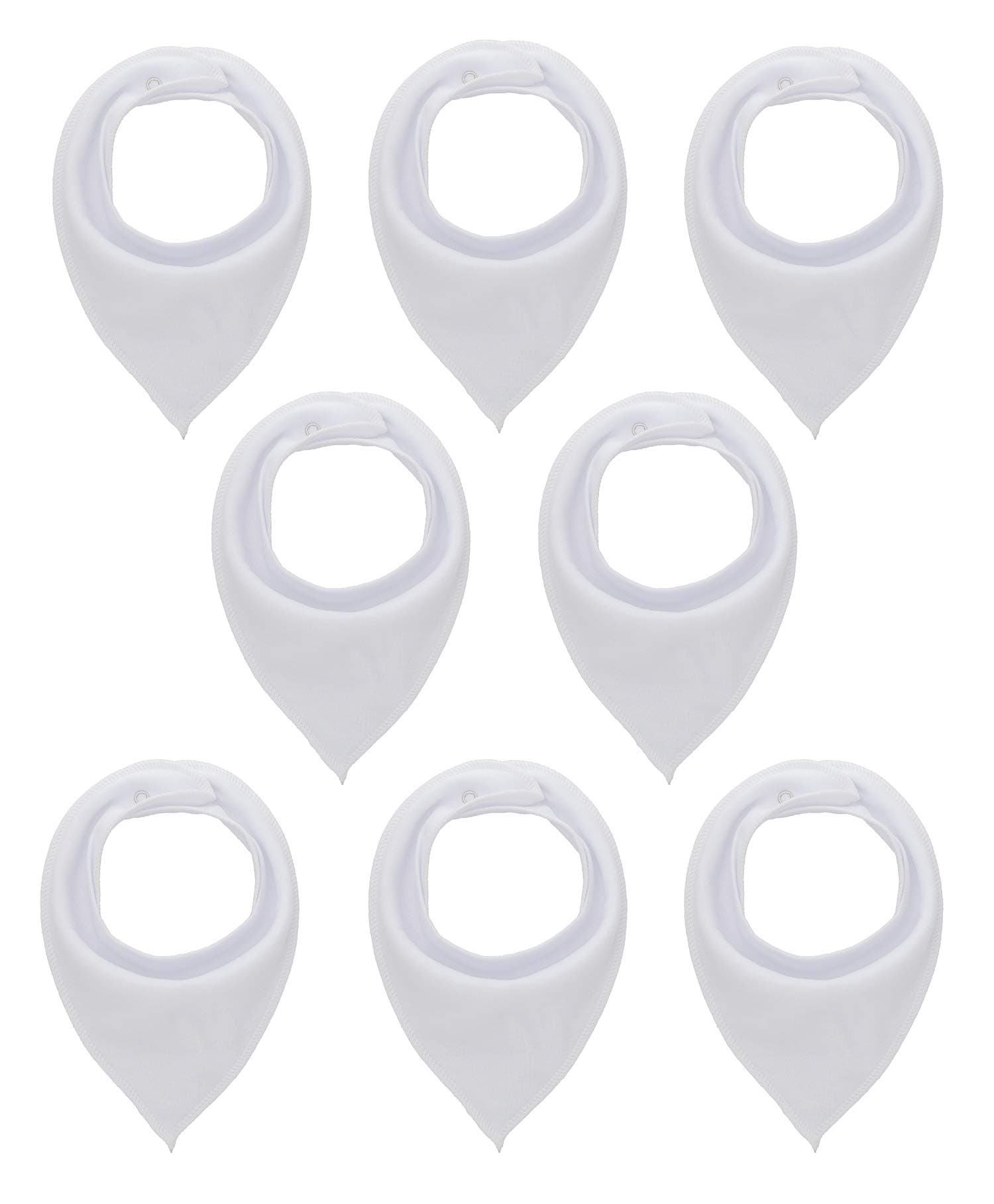 white Triangle baby bandana bibs