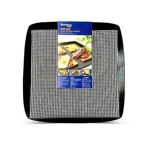Bluedrop Toaster Baskets Non Stick PTFE Grill Mesh Trays Crisper Bakery Baskets Food Grade Woven Glass Baking Mesh Trays For Speed Oven27X27CM