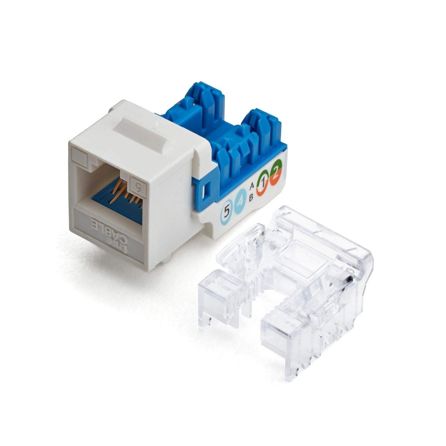 - TRUE CABLE Cat6 Keystone Jack, Unshielded (UTP), 90 Degree Punch-Down, PoE++ (4PPoE) 100W, UL Listed, ETL Verified, ANSI/TIA Certified, Modular RJ45 Female, White, 12 Pack