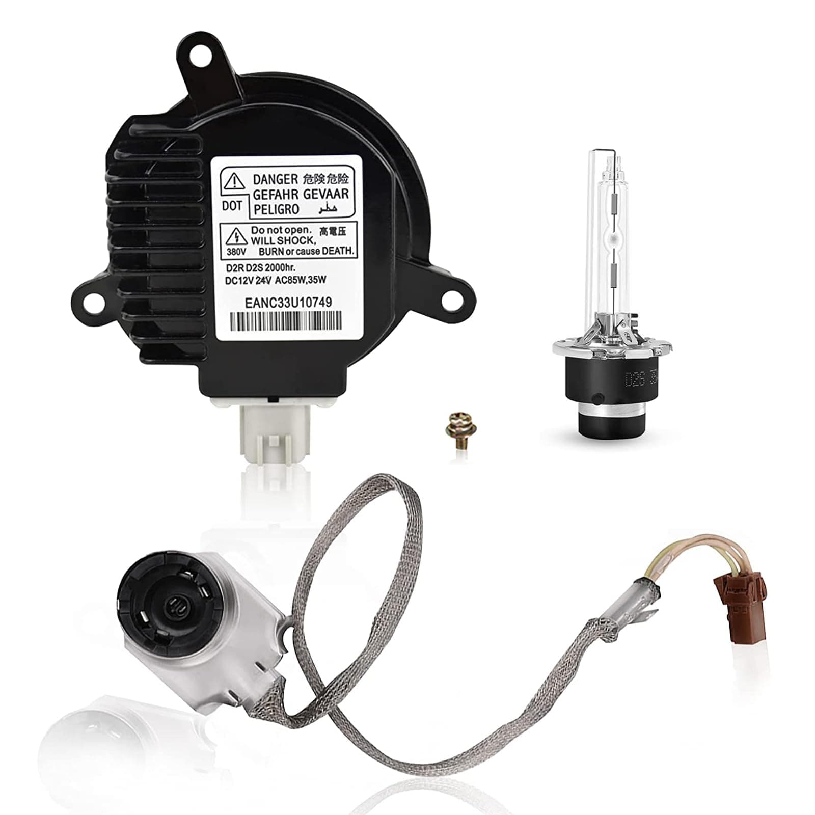 28474-89904 Xenon HID Headlight Ballast Control Unit with Igniter & D2S Bulb Compatible With Nissan 350z Altima Murano Rogue Infiniti G35 G37 Fx35 Qx56 -Replaces 28474-8991A NZMNS111LAN