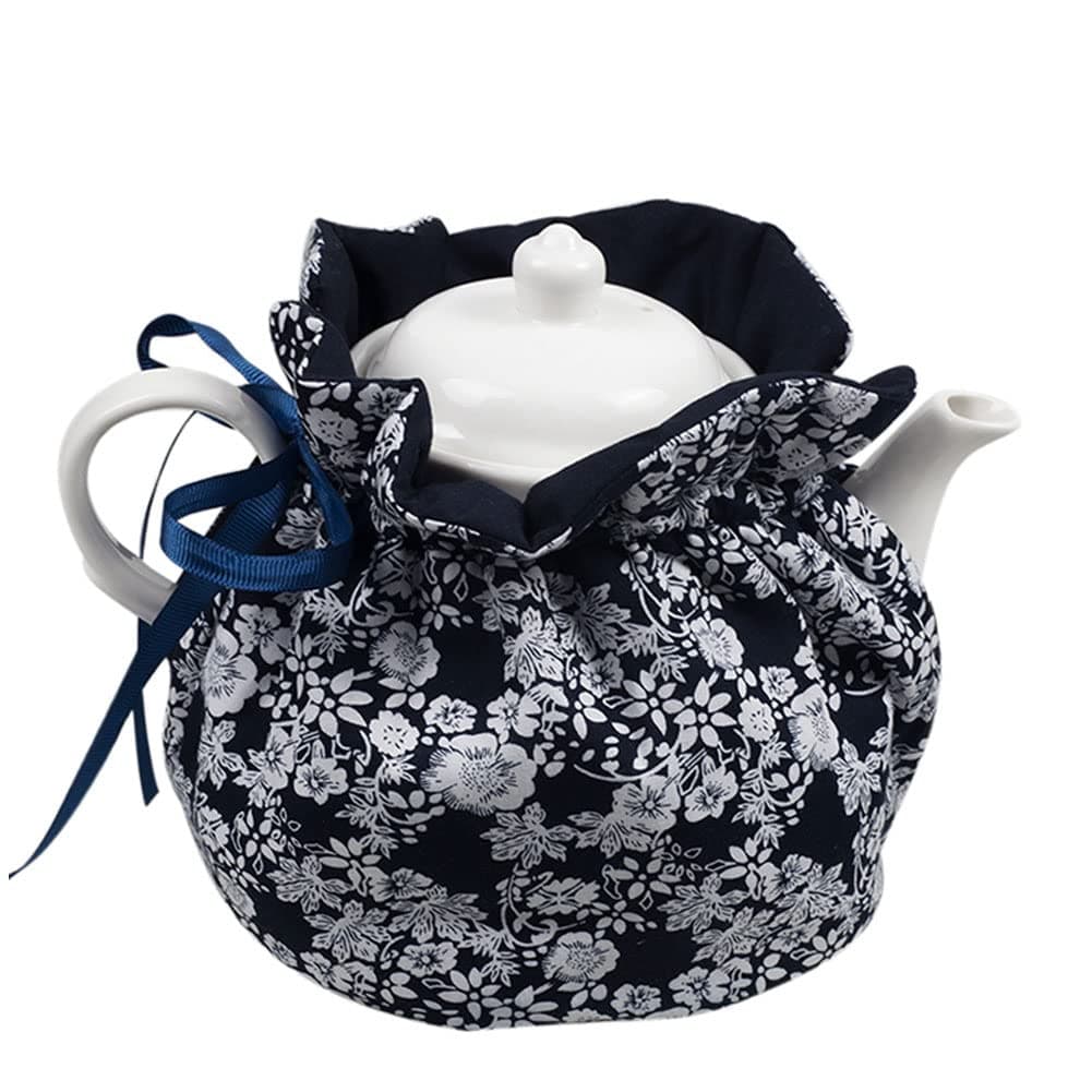 JOONOR Tea Cosy - 100% Cotton Printed Tea Cosy, Kitchen Tea Pot Dust Cover, Breakfast Warmer, Insulation and Keep Warm, 1Pack
