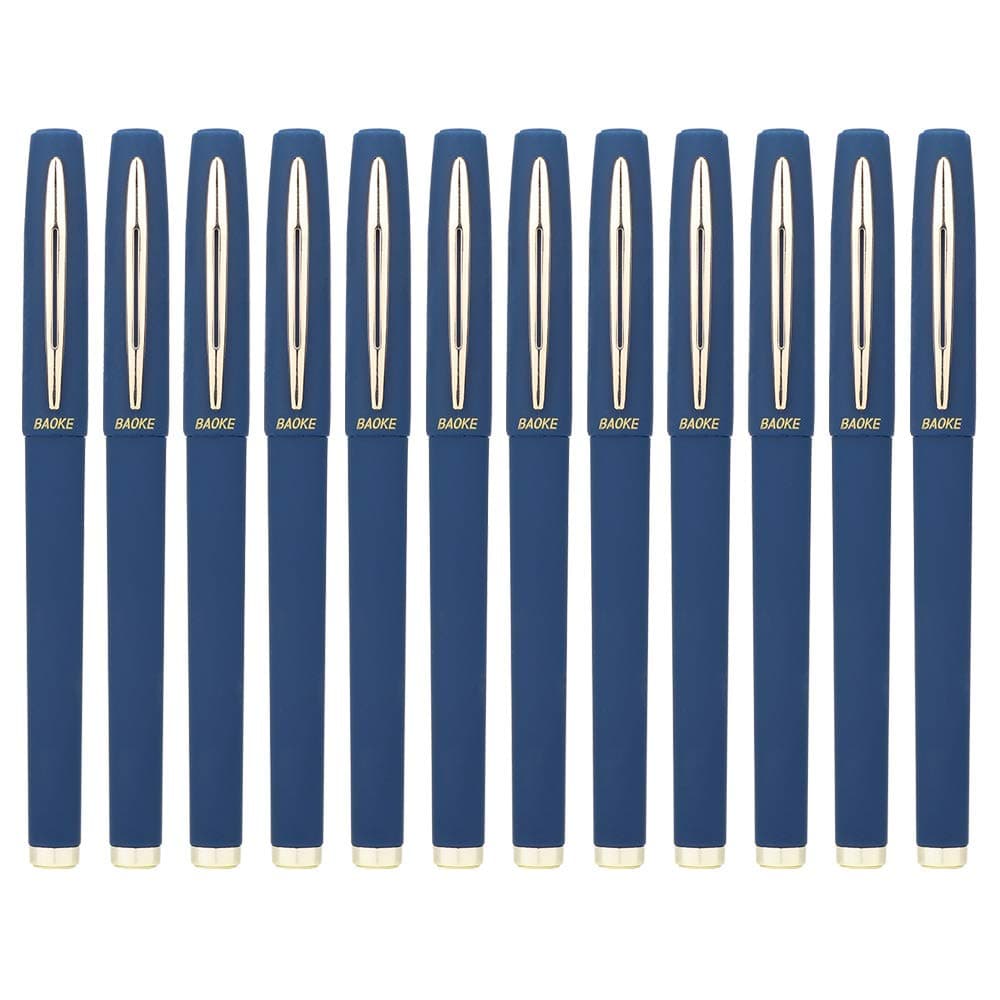 Gel Ink Pens Rollerball Pens 0.7mm Medium Line, Box of 12 Pack, PC1838 (blue)