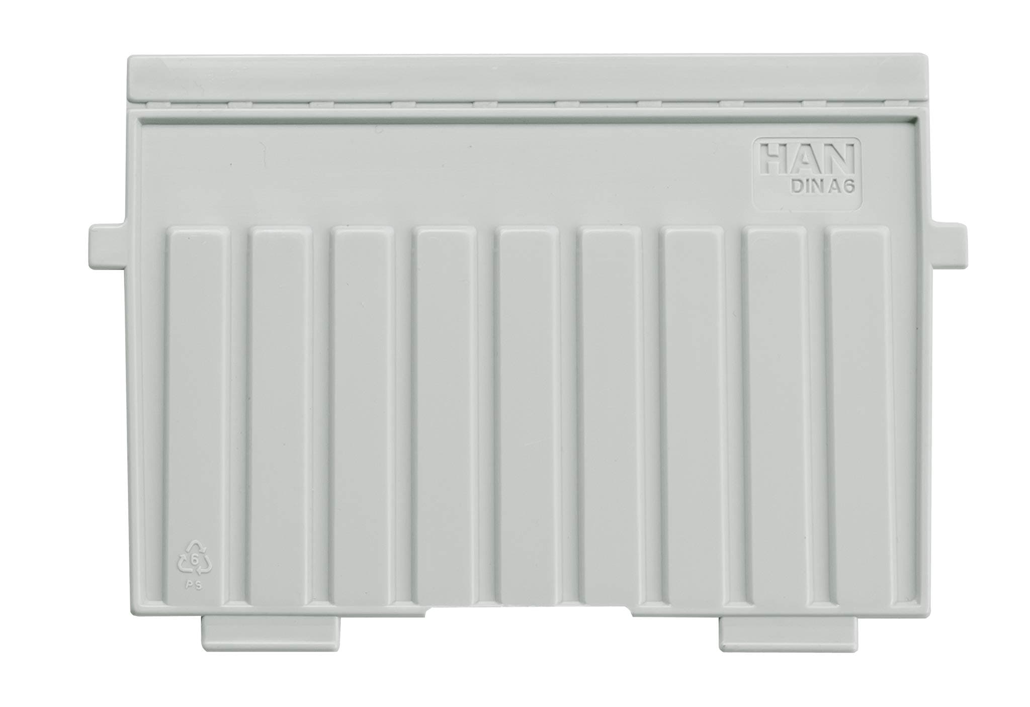 HAN 9026-11, Support plate A6 landscape, for HAN card index trays and card index boxes, pack of 5, light-grey