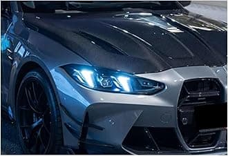 Car headlights, Car Headlights Compatible For BMW G82 4 Series G22 LED Headlight 2021-2024 Headlights DRL Turn Signal High Beam Fangs Style Projector Lens(Style 2)