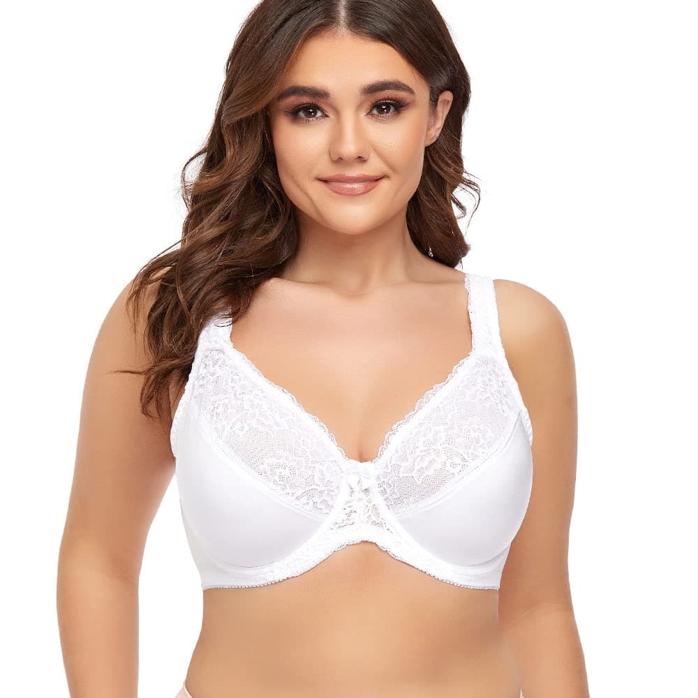 AyigeduUK Ladies Super Plus Size Full Coverage Bra Non Padded Underwire Minimizer Bras