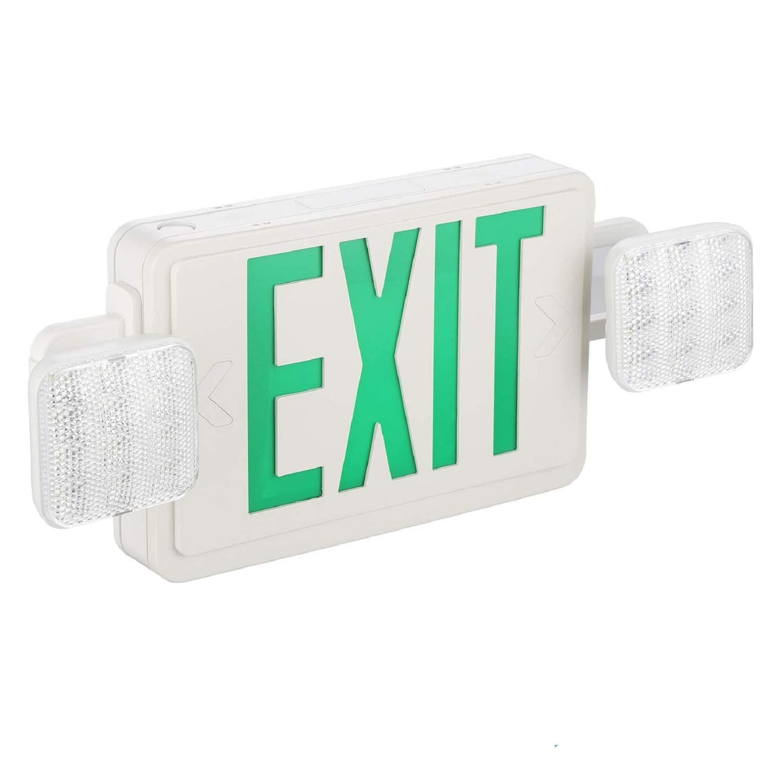 SPECTSUN Exit Sign with Emergency Light, Green Emergency Exit Lights with Battery Backup - 1 Pack, Exit Emergency Light Combo/Exit Sign with Emergency Light/Emergency Exit Light/Emergency Led Lights.