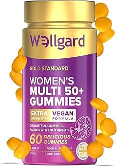Multi Vitamins for Women Over 50 Gummies – Supports Bone, Heart & Immune Health – Vitamins D3, B12, Calcium & More, Chewable Womens Multivitamins 50 Plus, No Iron Multivitamins