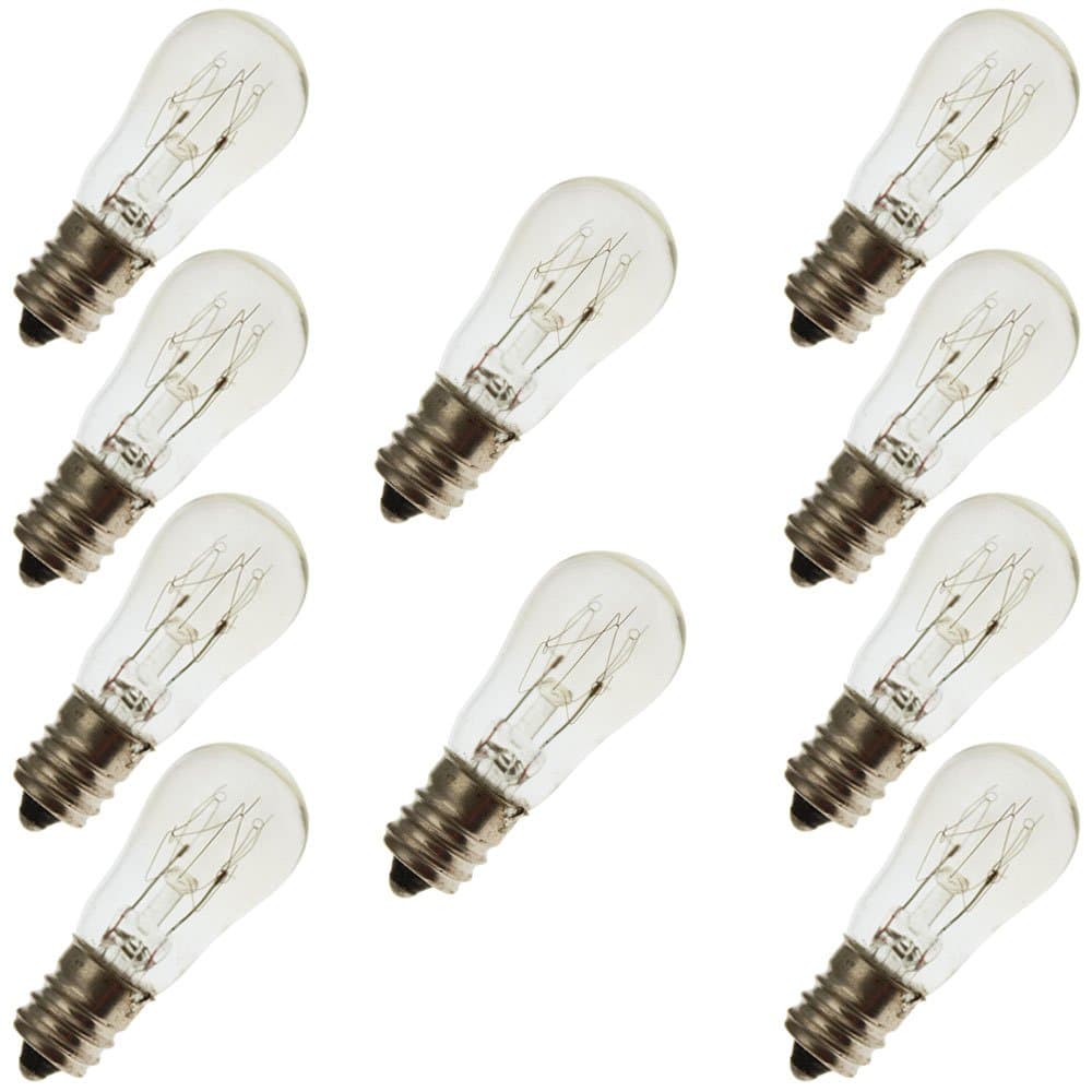 10S6/10 230V, 10 Watt, S6, Candelabra Screw (E12) Base Light Bulb (10 Bulbs)