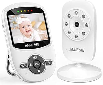 Video Baby Monitor with Digital Camera, Digital 2.4Ghz Wireless Video Monitor with Temperature Monitor, 960ft Transmission Range, 2-Way Talk, Night Vision, High Capacity Battery（1 Camera）