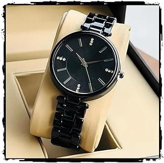 Women Analogue Wrist Watches for Women's & Girls&Miss&Ladies Diamond Studded Dial Rosegold Colored Stylish Bracelet Strap