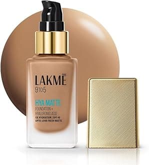 Lakme 9to5 Hya Matte Foundation + Hyaluronic Acid Warm Caramel - 25ml