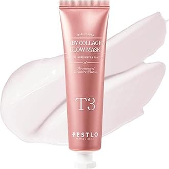 PESTLO Baby Collagen Glow Mask - Korean Peel Off Facial Mask Infused with Reallagen/T3 Vegan Collagen, Aginon, Volufiline for Hydrating, Firming, Glow, Glass Skin | Optional Overnight Use, 1.69 fl.oz