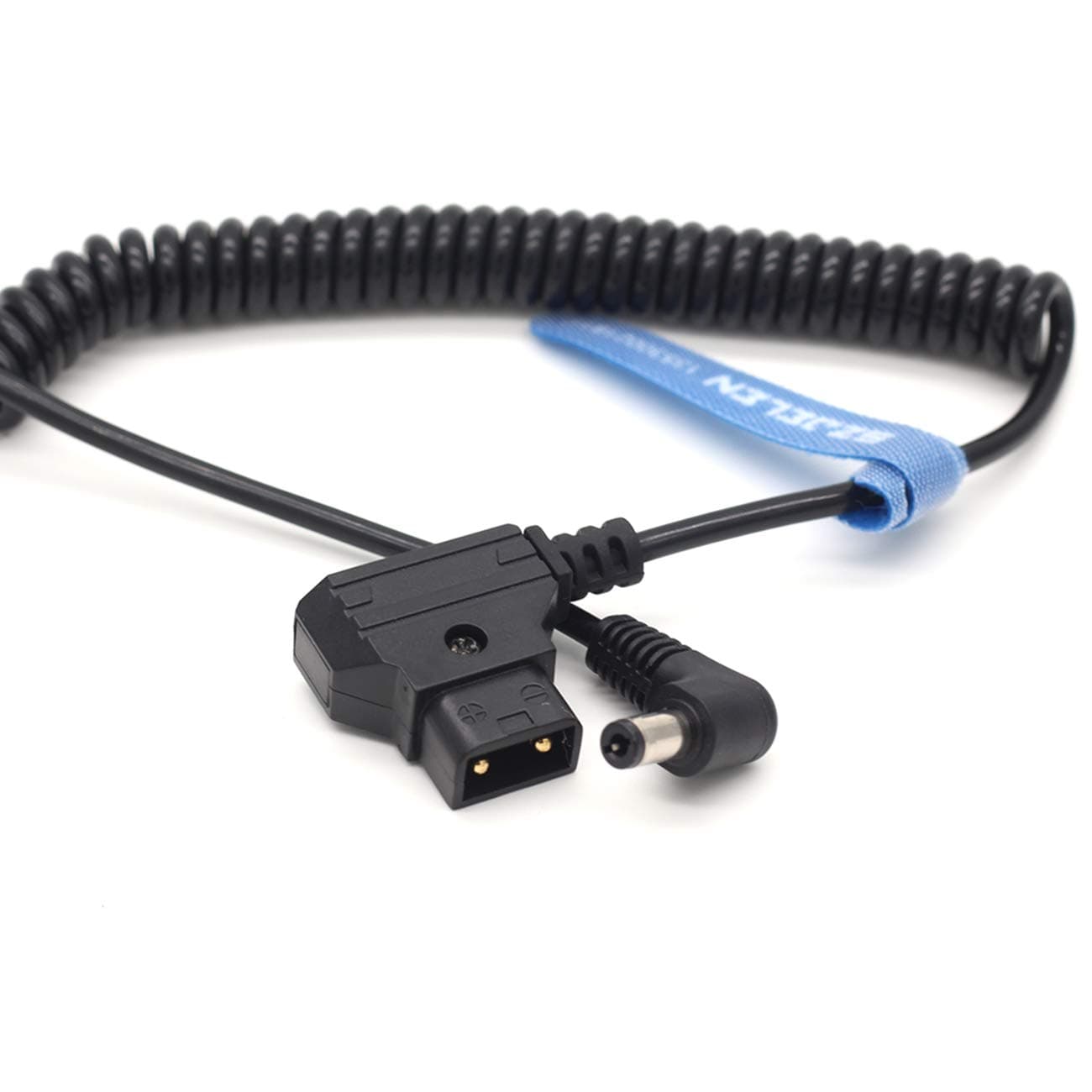 Anton Bauer Power Tap D-Tap to 12V DC2.5 Right Angle Power Coiled Cable for KiPRO LCD Monitor (DC Coiled Cable)