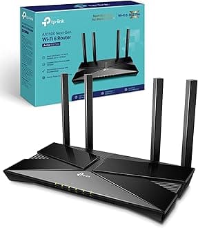 TP-Link AX1500 WiFi 6 Router - AX1500 Mbps, Gigabit Ethernet, VPN Server, Easy Setup, WPA3 Cybersecurity, Gaming Router for Xbox-PS4-Steam