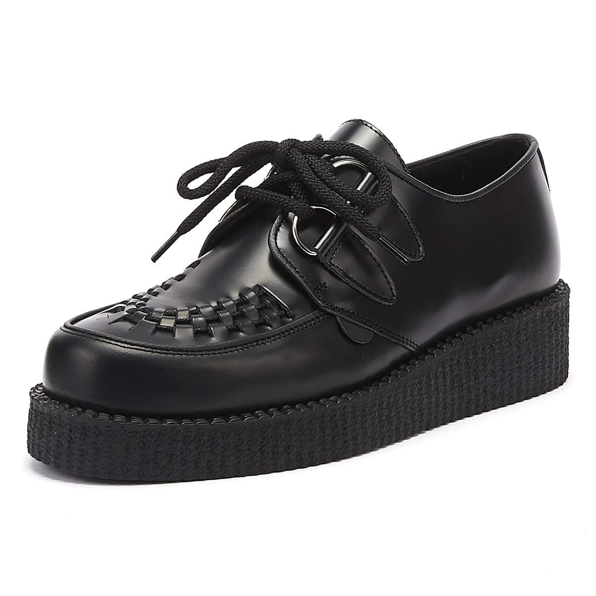 Underground Wulfrun Creeper Womens Black Leather -UK 6 / EU 40
