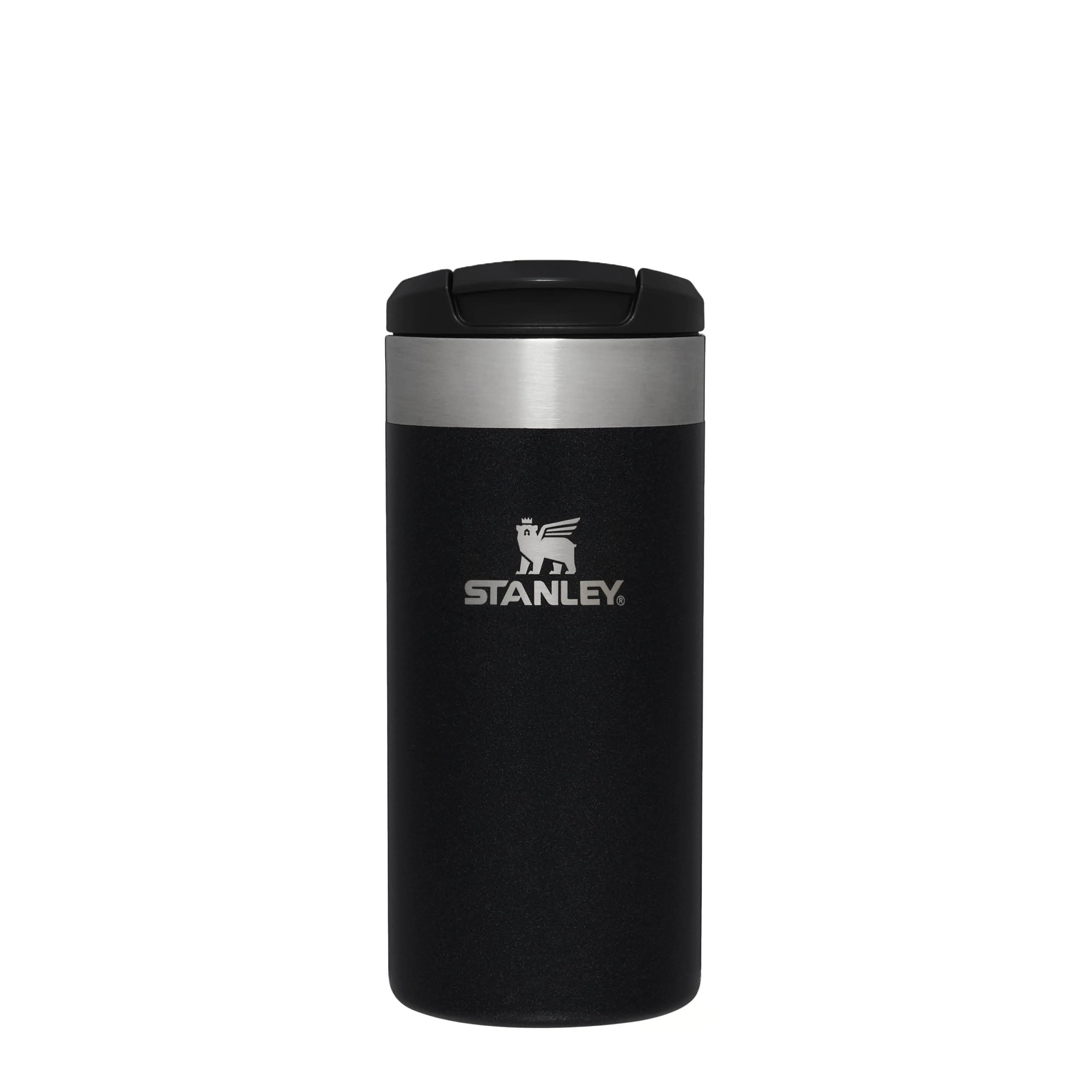 Stanley Aerolight Transit Travel Mug 0.35L - Keeps 4 Hours Hot - 6 Hours Cold - Dishwasher Safe - Leakproof - Car Cup Holder Compatible - Thermos Coffee Mug - Black Metallic