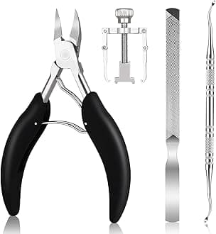 JTIEO 4 Pack Ingrown Toenail Clippers Kit for Ingrown & Thick Nail Ingrown Toenail Treatment Ingrown Toenail Removal Kit Professional Tool