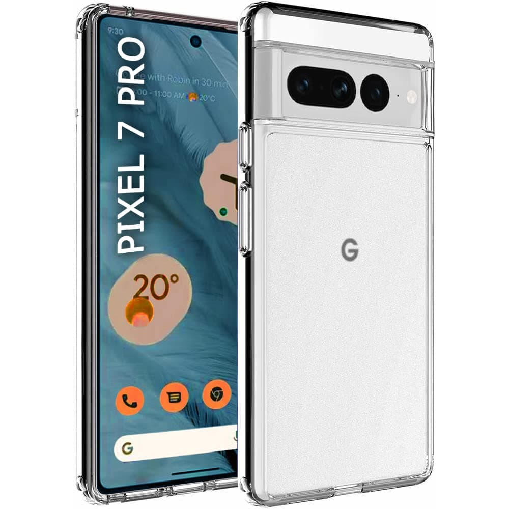 Ultra-Hybrid Crystal Clear Back Case Cover for Google Pixel 7 Pro | Shockproof Design | Hard Back Cover Case for Google Pixel 7 Pro (PC & TPU, Transparent)