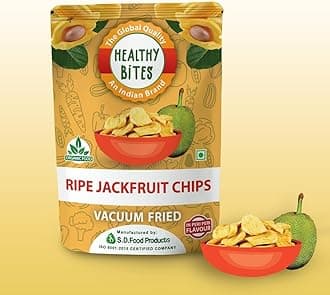 Vacuum Fried Dried Ripe Jackfruit Chipsvegan Friendly Snack No Artificial Flavour|Vegetable Chips ,500 Grams