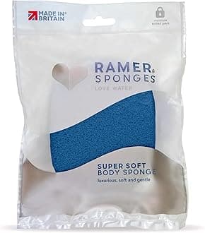 Ramer Shower Sponge - Super Soft Body Sponge Small (Midnight Blue)