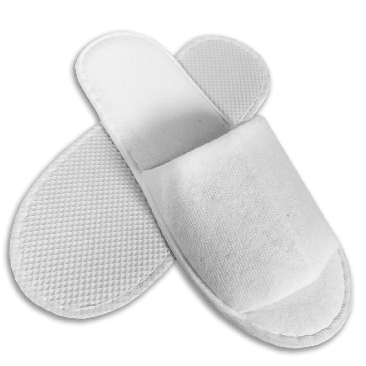 Options Ltd 100 Pairs Disposable SPA Hotel Guest Slippers Open Toe Towelling Terry Style New White