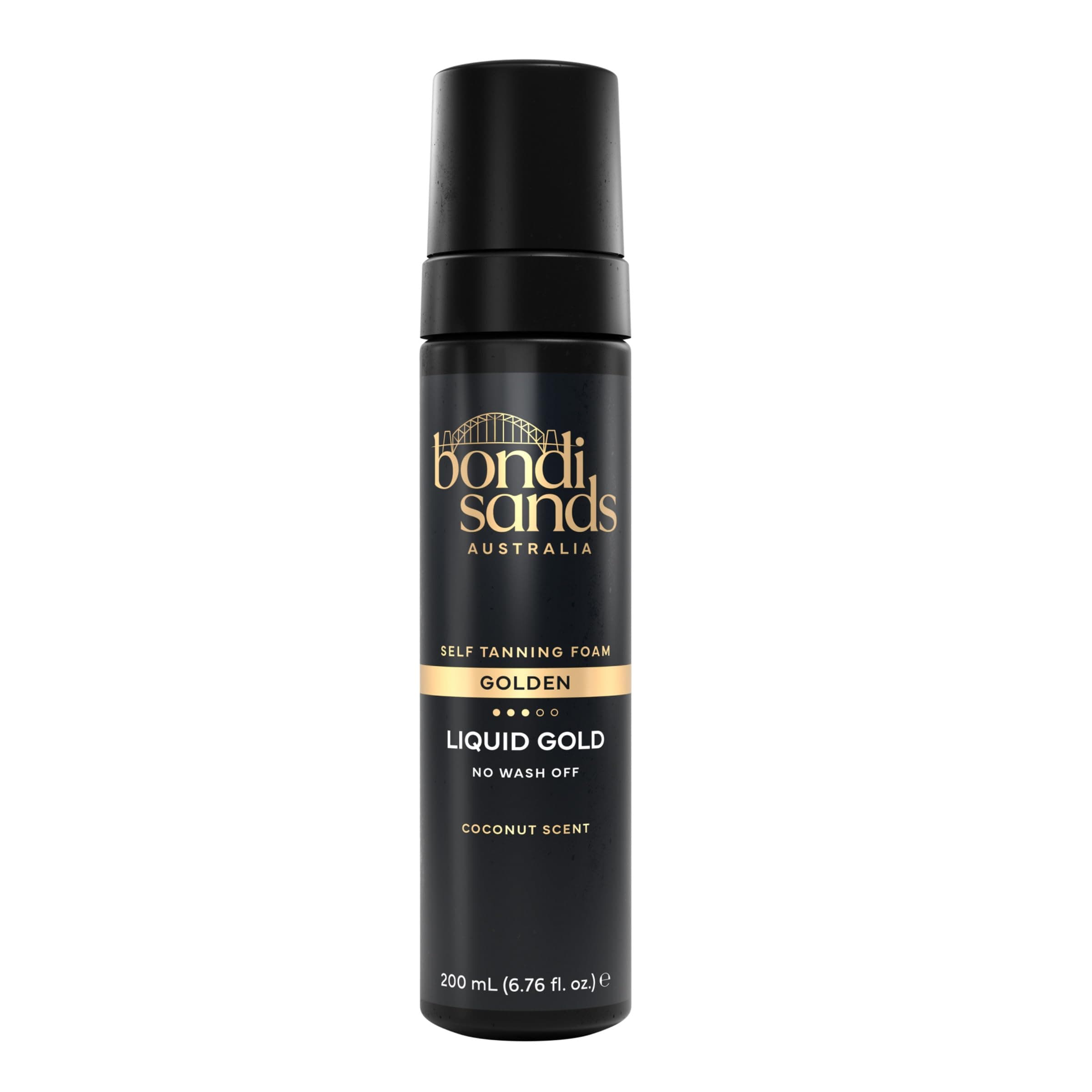 Bondi Sands Liquid Gold Self Tanning Foam | Lightweight + Quick Dry Foam Enriched with Argan Oil, Provides a Hydrated Streak-Free Tan | 6.76 Oz/200 mL