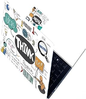 Full Laptop Skin Stickers HD Quality Sticker for Laptops Upto 15.6" Compatible with Apple/Dell/HP/Lenovo/Acer/Asus/Sony (Dustproof|Waterproof|Scratchproof|Reusable) - Think DO FL EDS1