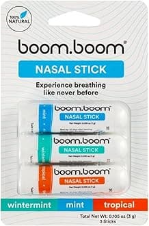 Nasal Stick | Vapor Flow Technology | Cool Refreshing Sensation | Natural Mood Boost | Simple Ingredients | Essential Oils + Menthol Inhaler (Mint, Wintermint, Tropical)
