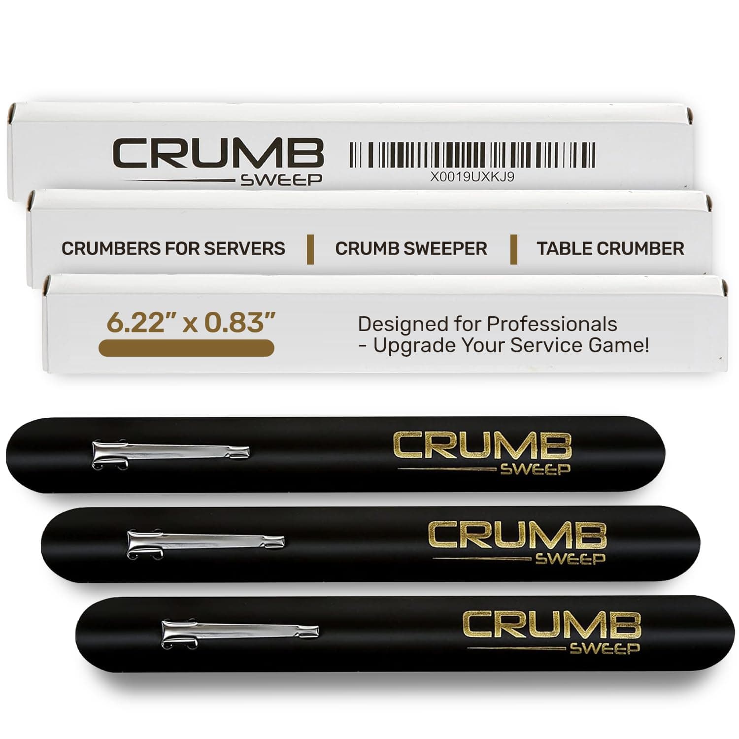 The Crumb Sweep, crumber Tool - 3 crumbers in a Package. Ideal for The Busy Restaurant Waiter, Waitress and Server.