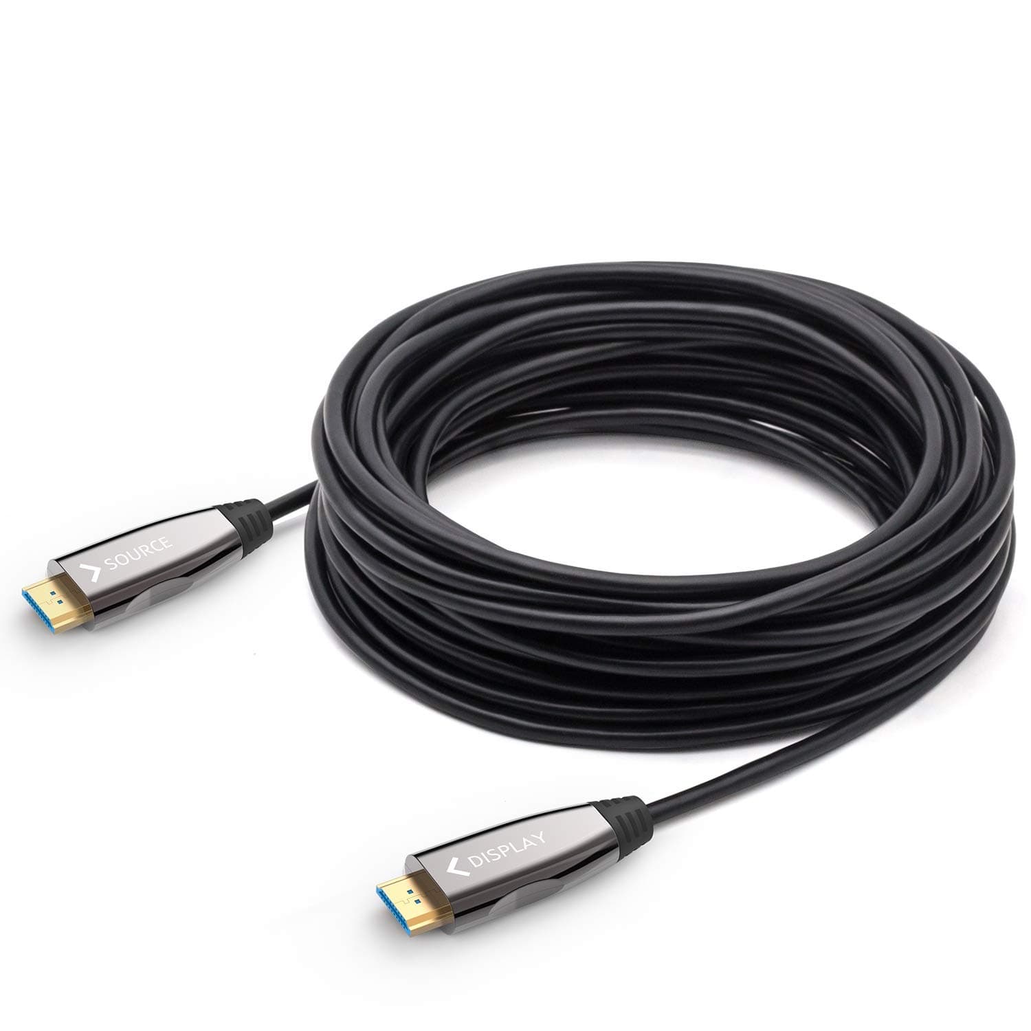 DELONG Fiber Optic HDMI Cable 30ft, Long HDMI Cable Support 4K UHD 60Hz at 18Gbps Ultra high Speed,Suitable for HDTV/TVBOX/Gaming Box/Projector/Nintendo Switch (100ft/50ft/30ft Optional) 10m