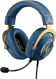 Logitech G PRO X Gaming Headset - Blue VO!CE, Detachable Microphone, Comfortable Memory Foam Ear Pads, DTS Headphone 7.1 and 50 mm PRO G Drivers, Official League of Legends Edition