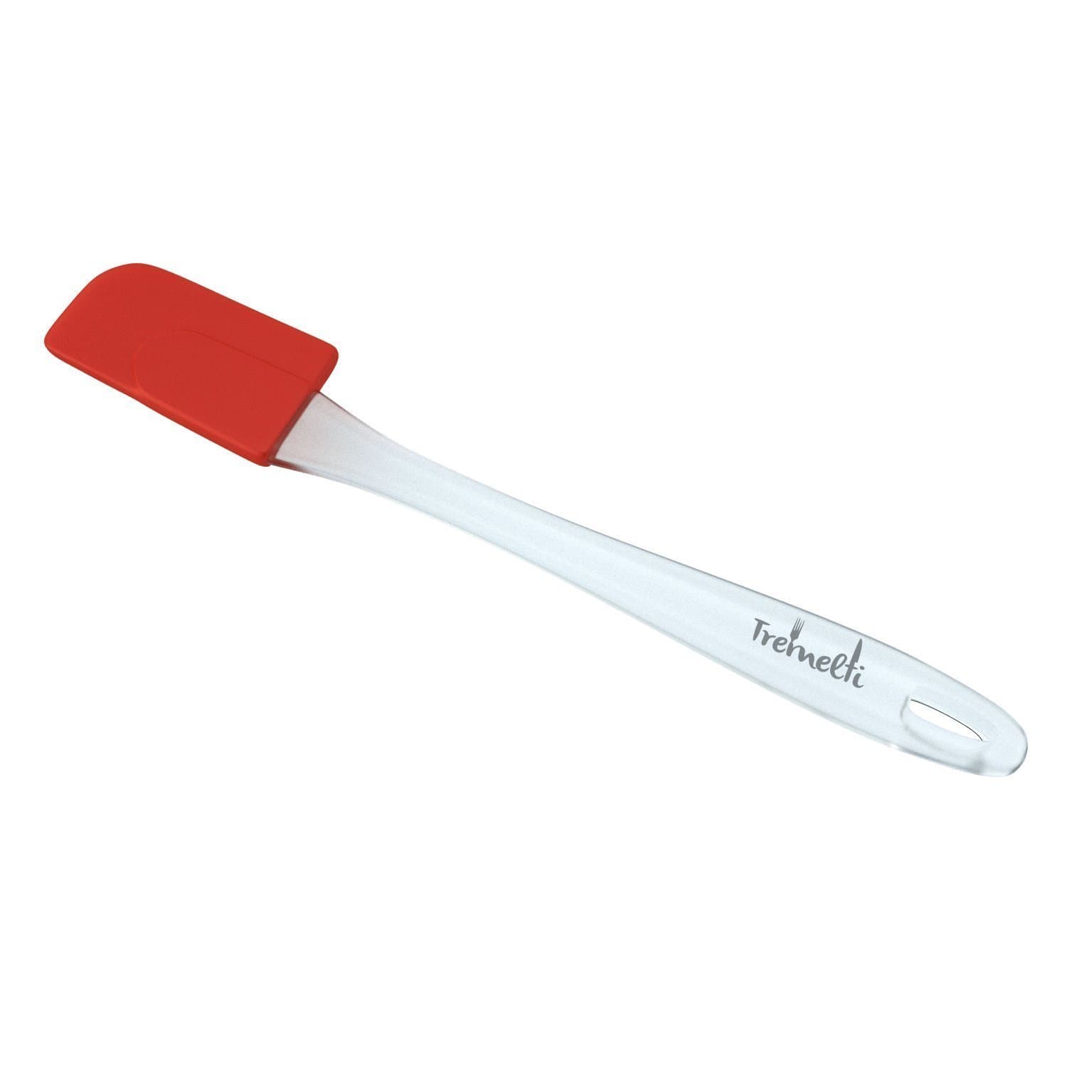 Tremelti Kitchen Essentials Acrylic Ergonomic Handled Spatula for Baking, Cooking and Frosting - Red