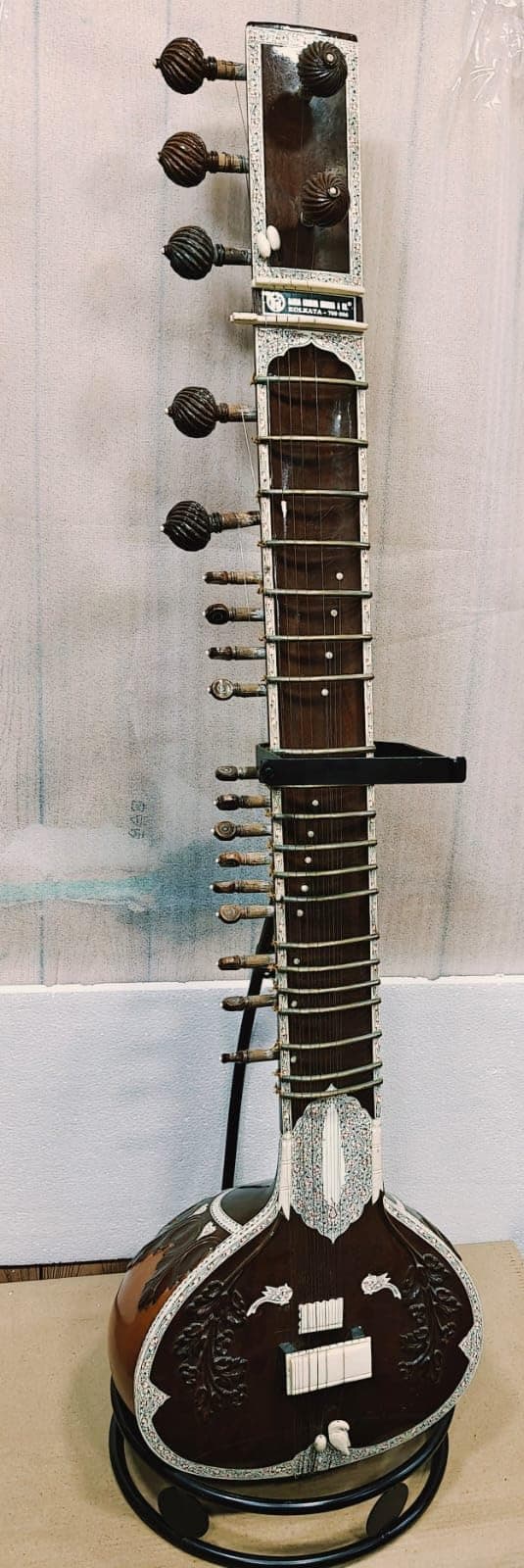 Metal Folding Sitar Stand(Black) ( Sitar stand_2 )