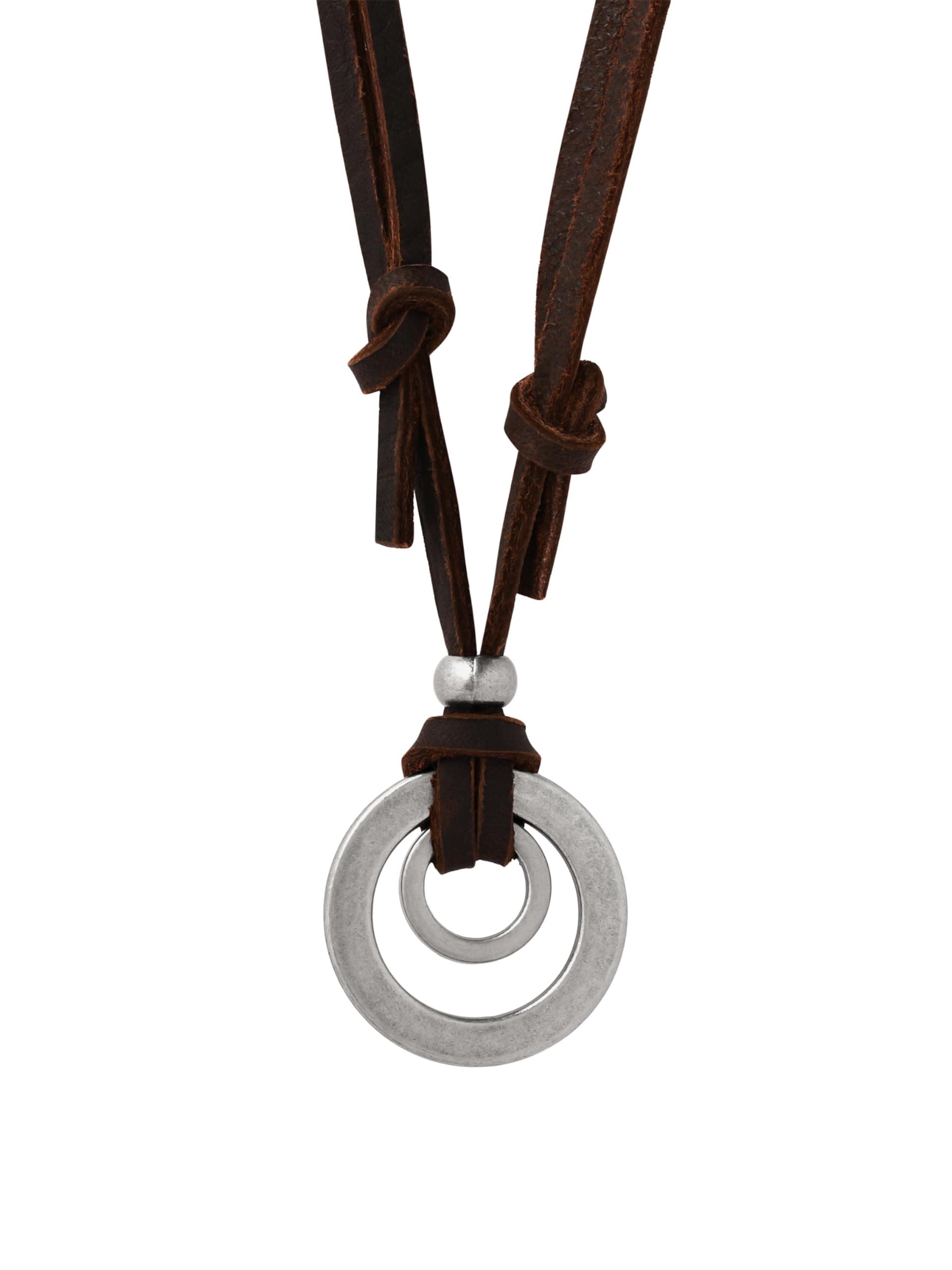 HAQUIL(ハキール) ボーホー ヴィンテージ アンティーク レザー ネックレス ボヘミアン ジュエリー ギフト 男女兼用