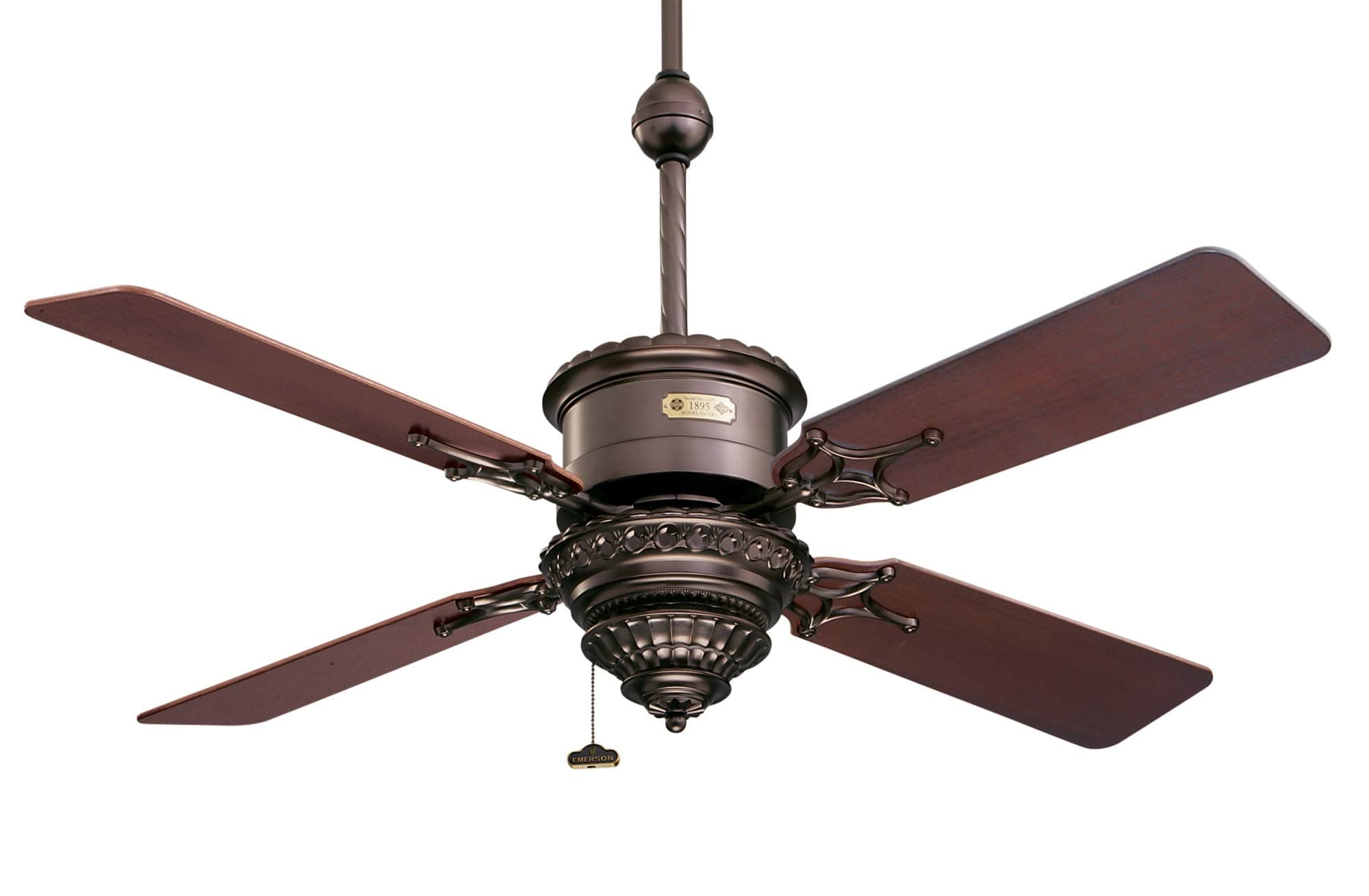 Emerson CF1ORB Downrod Mount, 5 Dark Blades Ceiling fan, Oil-rubbed Bronze