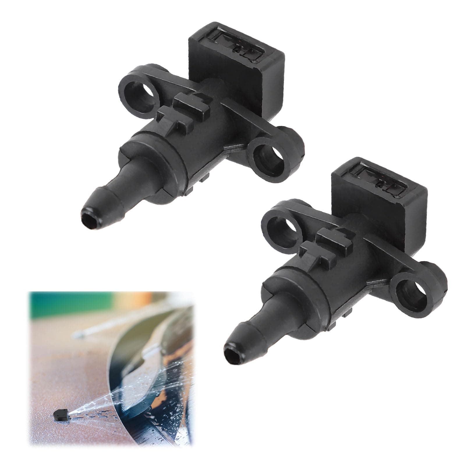 2Pcs 986303X000 Washer Jets Windscreen Spray Nozzle Front Wiper Windshield Washer Car Replacement Accessories Compatible with Kia Rio 2011-2016 & Kia Ceed & Pro Ceed 2nd Generation 2012-2018, Black