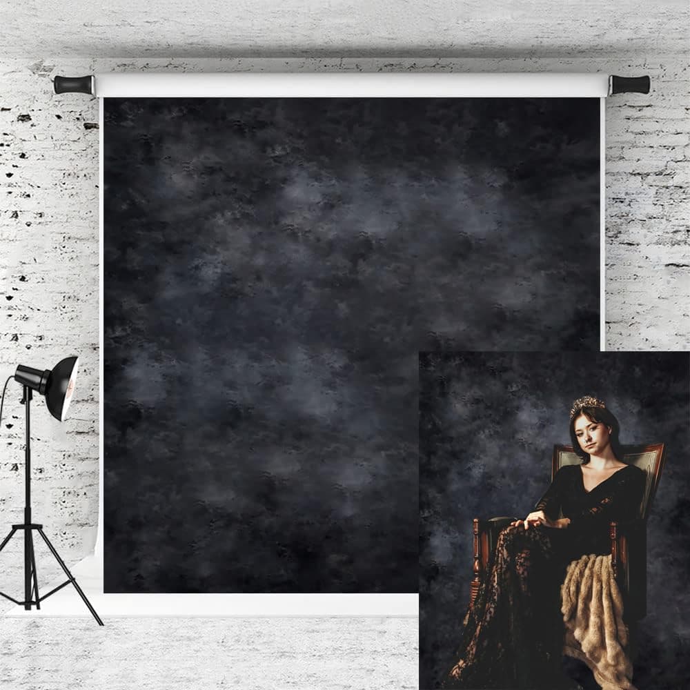Kate 5x7ft Blue Black Abstract Texture Background Grey Backdrop Retro Microfiber for Studio Photography Props