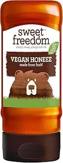 Sweet Freedom Vegan Honeee Syrup 350 g – Vegan Drizzle for Coffee and Pancakes, Naturally Sweetened with Fruits, Only 13 Kcal Per Teaspoon (Pack of 1)