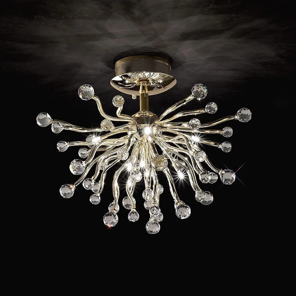 Tizio Ceiling 10 Light Polished Chrome/Crystal