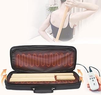 Goodtar Portable Massage Stone Warmer with Car Adaptor Electric Spa Bamboo Massage Sticks Set Hot Bamboo Massage Set - Hot Massage Stone Warmer Double-Sided Heating-Temp Controller - Bigger Heater