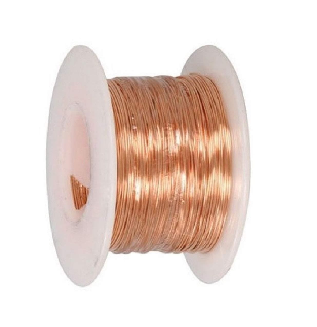 Copper wire USA Bare Wire/Choose : 10 Ga to 30 Ga (24 Ga - 100 Ft Spool)