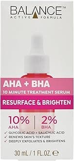 Balance Active Formula AHA 10% + BHA 2% Retexturising Serum - Deep Exfoliation for Brighter Skin, Smooths Texture, Dermatologically Tested, Gentle Yet Effective - 30ml
