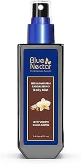 Blue Nectar Niraa Madurai Sandalwood Body Mist for Long Lasting Freshness and Aromatic Body Fragrance (100ml)