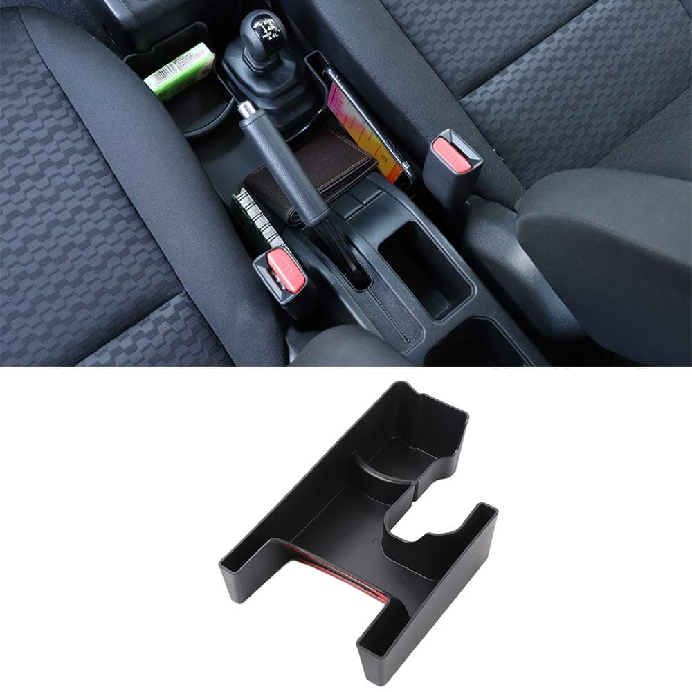 4WD Gear Shift Console Pocket Storage Bag Organizer Tray for Suzuki Jimny 2019 2020 2021 JB64 JB74 Car Interior Accessories ABS Black