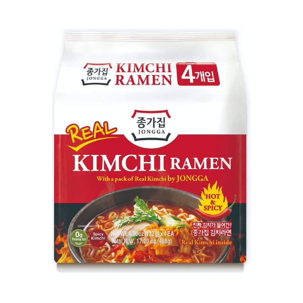 JONGGA REAL KIMCHI RAMEN (PACK OF 4)