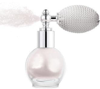 Hair and Body Glitter Spray, Holographic Glitter Highlighter Powder, Face Body Clothes Shiny Glitter, Loose Shimmer Hairspray Festival Rave Prom Accessories (Peal White)