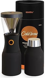 Cold Brew Coffee Maker, Award-Winning 40oz Insulated Cold Brew Brewer with Portable Stainless Steel Carafe – No.1 Europe Coffee Fest Winner, Leakproof, BPA-Free, Keeps Cold 24H
