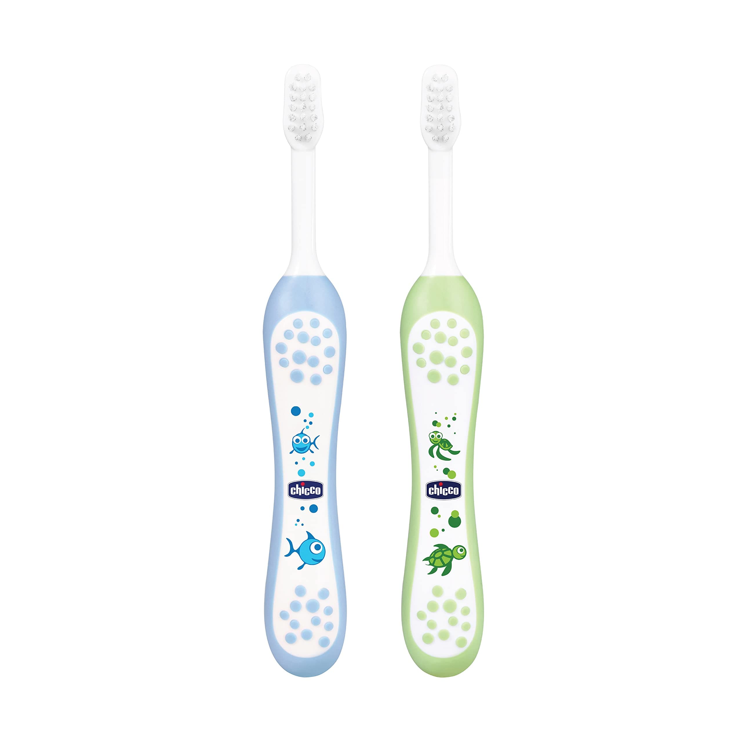 Chicco Kid Manual Toothbrush Set Blue + Green 6M-36M