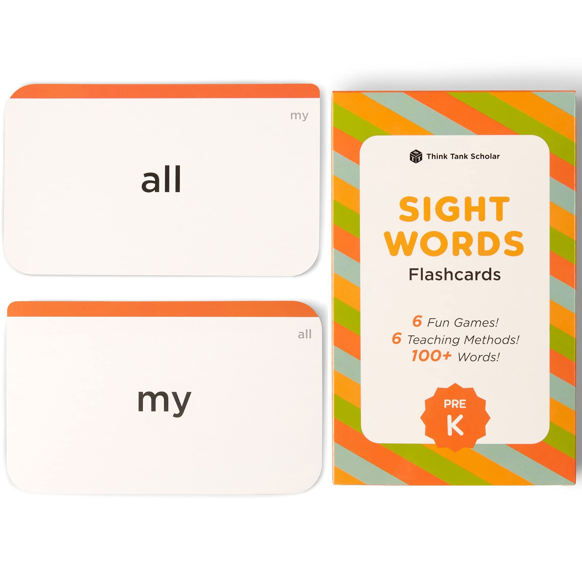 Award-Winning Pre-K Sight Words Flash Cards – 100+ Dolch & Fry High-Frequency Words – Learn to Read for Ages 3–5 – Preschool, Kindergarten, Homeschool & Classroom