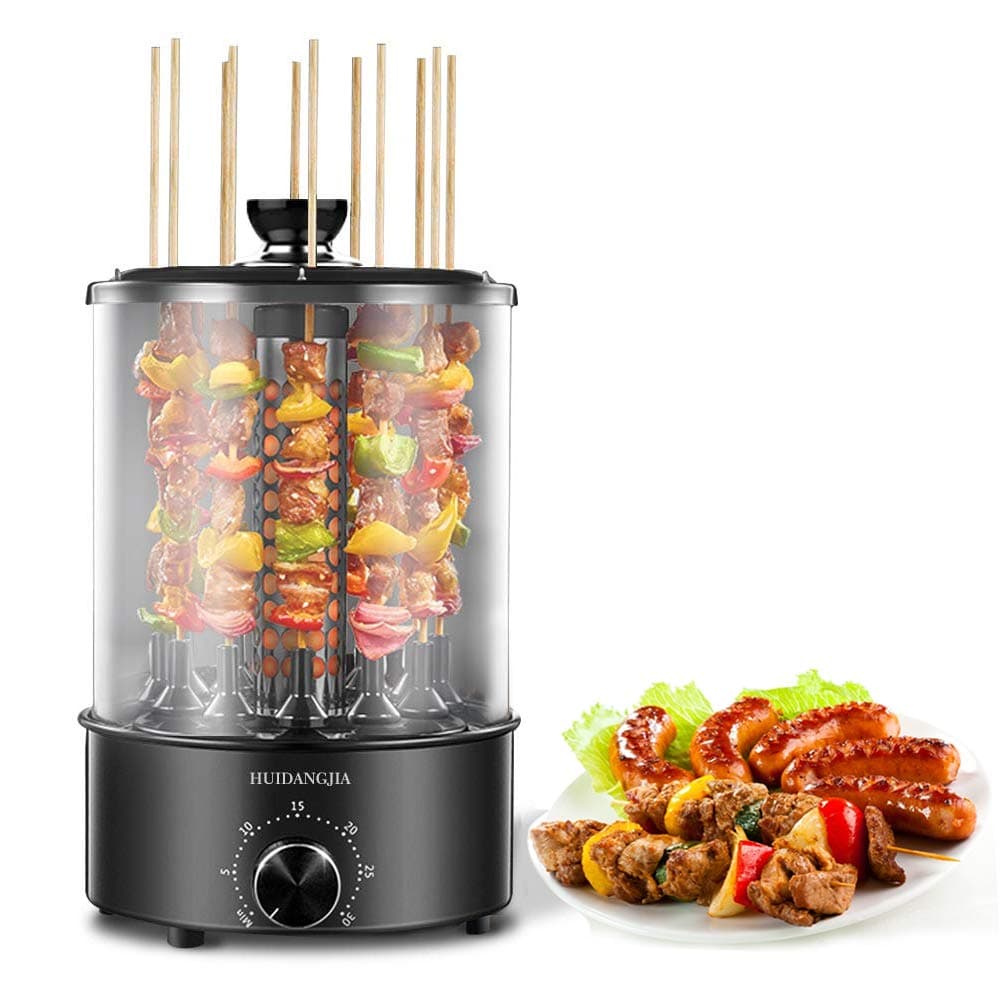 Vertical Rotisserie Oven 800W, Multi-Function Electric Grill Smokeless Shawarma Rotating Oven Barbecue Grill for Home Use Infrared Roaster Oven